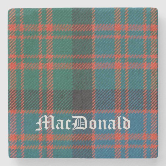 MacDonald, MacDonald Scottish Tartan, MacDonald Stenen Onderzetter (Voorkant)