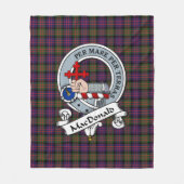 MacDonald Modern Macdonalds of Sleat Clan Badge Ta Fleece Deken (Voorkant)