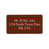 MacDonald of Glencoe Tartan Label (Voorkant)