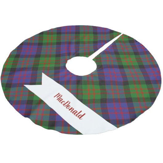 MacDonald Scottish Clan Tartan Pattern Kerstboom Rok (Gekanteld)