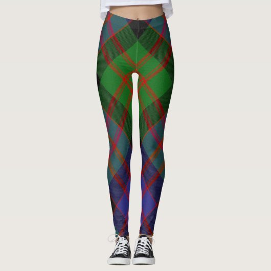 MacDonald Scottish Clan Tartan Pattern Leggings (Voorkant)