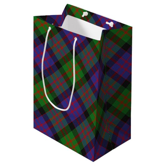 MacDonald Scottish Clan Tartan Pattern Medium Cadeauzakje (Voorkant Gekanteld)