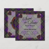 Macdonald Scottish clan tartan - Pset Save The Date (Voorkant / Achterkant)