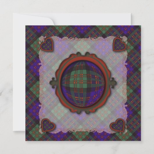 Macdonald Scottish clan tartan - Pset Save The Date (Achterkant)