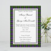 MacDonald Scottish Wedding Invitation Kaart (Staand voorkant)