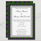 MacDonald Scottish Wedding Invitation Kaart (Voorkant / Achterkant)