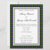 MacDonald Scottish Wedding Invitation Kaart (Voorkant)