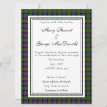 MacDonald Scottish Wedding Invitation