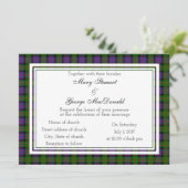 MacDonald Scottish Wedding Invitation Kaart (Staand voorkant)