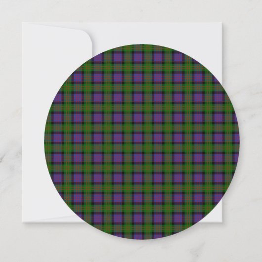 MacDonald Scottish Wedding Round Invitation Kaart (Achterkant)