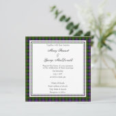 MacDonald Scottish Wedding Square Invitation Kaart (Staand voorkant)
