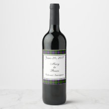 MacDonald Scottish Wedding Wine Label