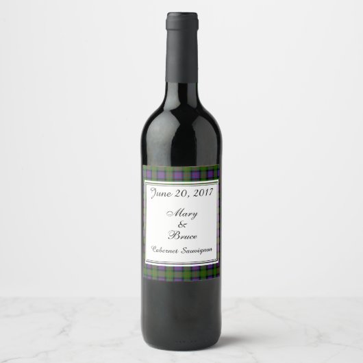 MacDonald Scottish Wedding Wine Label Wijn Etiket (Voorkant)
