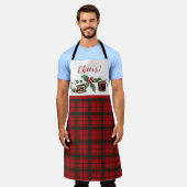 MacDonald Sleet Moderne Originele Tartan Kerstmis Schort (Gedragen)