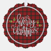 MacDonald Sleet Moderne Schotse Tartan Kerstmis Ornament Kaart (Achterkant)