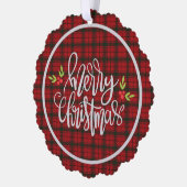 MacDonald Sleet Moderne Schotse Tartan Kerstmis Ornament Kaart (Links)