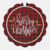 MacDonald Sleet Moderne Schotse Tartan Kerstmis Ornament Kaart (Voorkant)