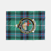 MacDonald Tartan, Badge & Crest Blanket Fleece Deken (Voorkant (Horizontaal))