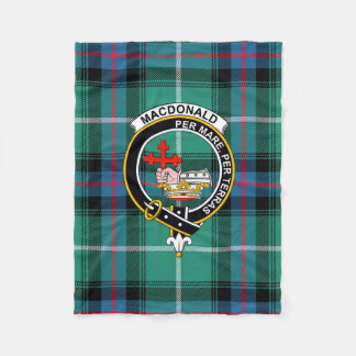MacDonald Tartan, Badge & Crest Blanket Fleece Deken