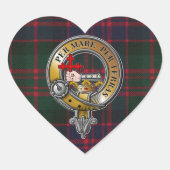 MacDonald Tartan & Badge Hart Sticker (Voorkant)