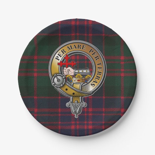 MacDonald Tartan & Badge Papieren Bordje (Voorkant)