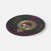 MacDonald Tartan & Badge Papieren Bordje (Gekanteld)
