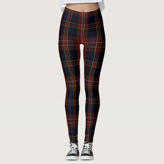 MacDonald Tartan Black Red Leggings van vrouwen (Voorkant)