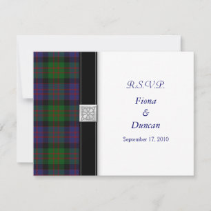 MacDonald Tartan Celtic Wedding Response Kaart