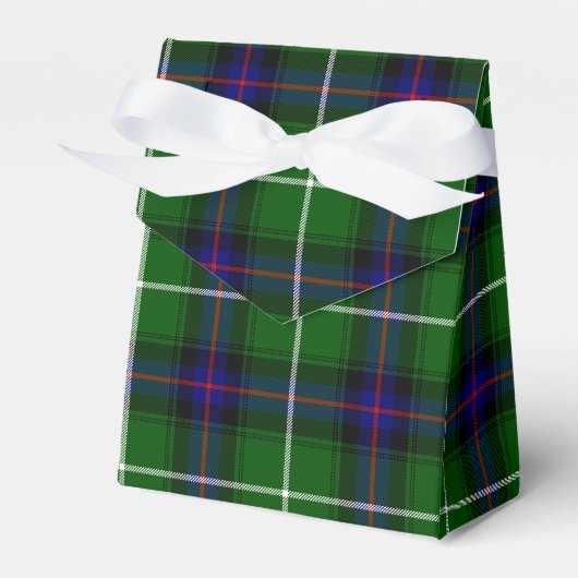 MacDonald tartan groene blauwe vleid Bedankdoosjes (Voorkant Zijde)
