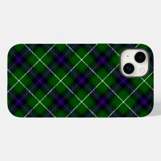 MacDonald tartan groene blauwe vleid Case-Mate iPhone Case (Achterkant (horizontaal))