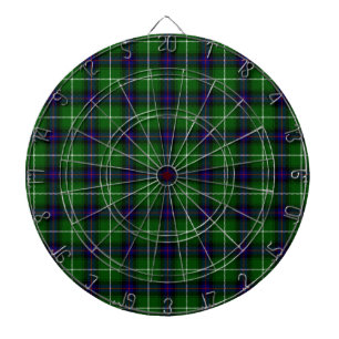 MacDonald tartan groene blauwe vleid Dartbord