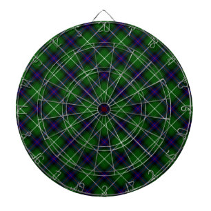 MacDonald tartan groene blauwe vleid Dartbord