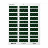 MacDonald tartan groene blauwe vleid Etiket (Full Sheet)
