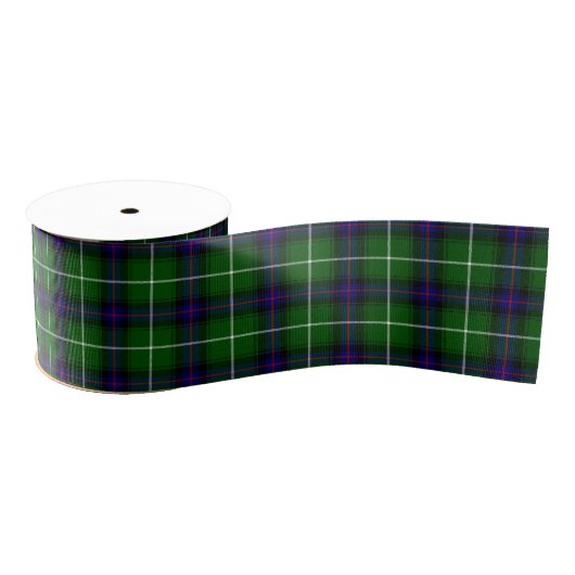 MacDonald tartan groene blauwe vleid Grosgrain Lint (Spoel)
