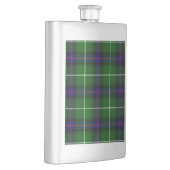 MacDonald tartan groene blauwe vleid Heupfles (Rechts)