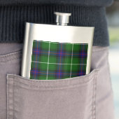 MacDonald tartan groene blauwe vleid Heupfles (Voorbeeld)