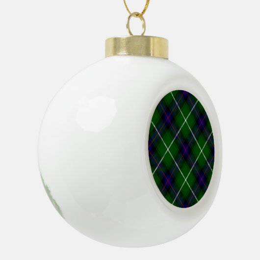 MacDonald tartan groene blauwe vleid Keramische Bal Ornament (Links)