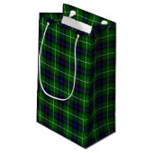 MacDonald tartan groene blauwe vleid Klein Cadeauzakje (Achterkant Gekanteld)