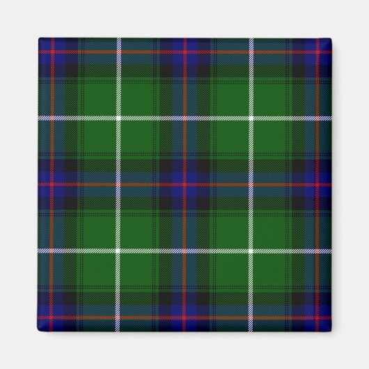 MacDonald tartan groene blauwe vleid Magneet (Voorkant)