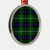 MacDonald tartan groene blauwe vleid Metalen Ornament (Rechts)