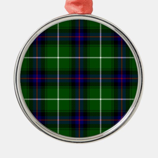 MacDonald tartan groene blauwe vleid Metalen Ornament (Voorkant)