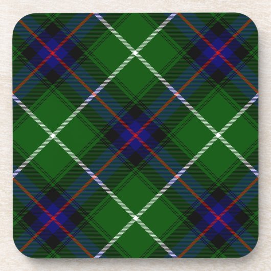 MacDonald tartan groene blauwe vleid Onderzetter (Voorkant)