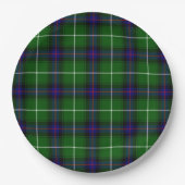 MacDonald tartan groene blauwe vleid Papieren Bordje (Voorkant)