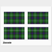 MacDonald tartan groene blauwe vleid Rechthoekige Sticker (Vel)
