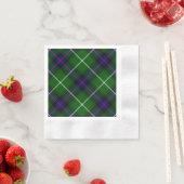 MacDonald tartan groene blauwe vleid Servet (Insitu)