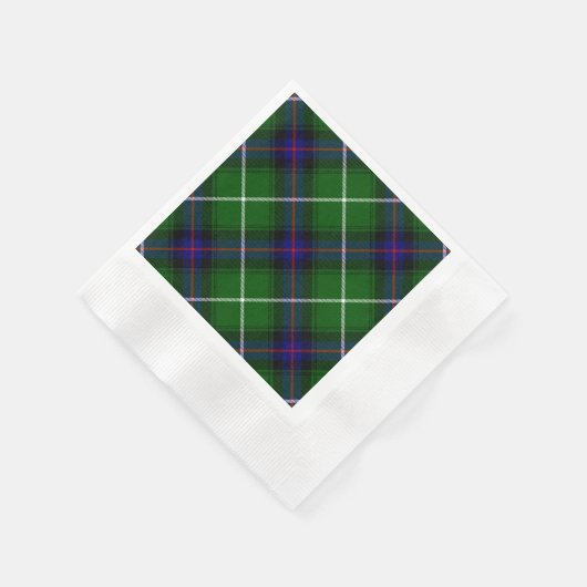 MacDonald tartan groene blauwe vleid Servet (Hoek)