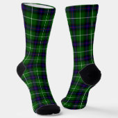 MacDonald tartan groene blauwe vleid Sokken (Gebogen)