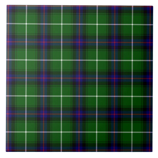 MacDonald tartan groene blauwe vleid Tegeltje (Voorkant)