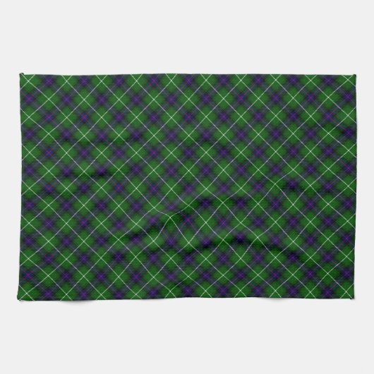 MacDonald tartan groene blauwe vleid Theedoek (Horizontaal)