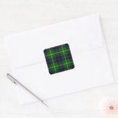 MacDonald tartan groene blauwe vleid Vierkante Sticker (Envelop)